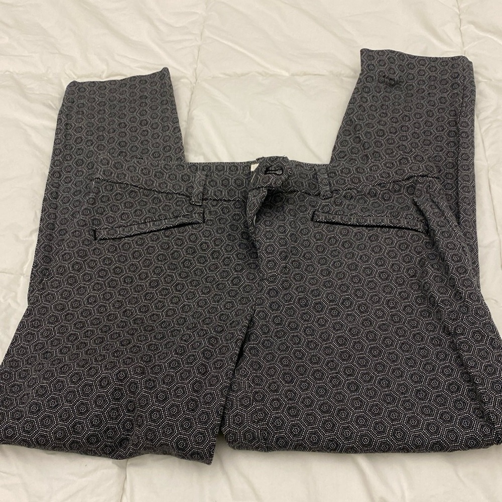Gap Skinny Ankle 8 Gray Honeycomb Print EUC